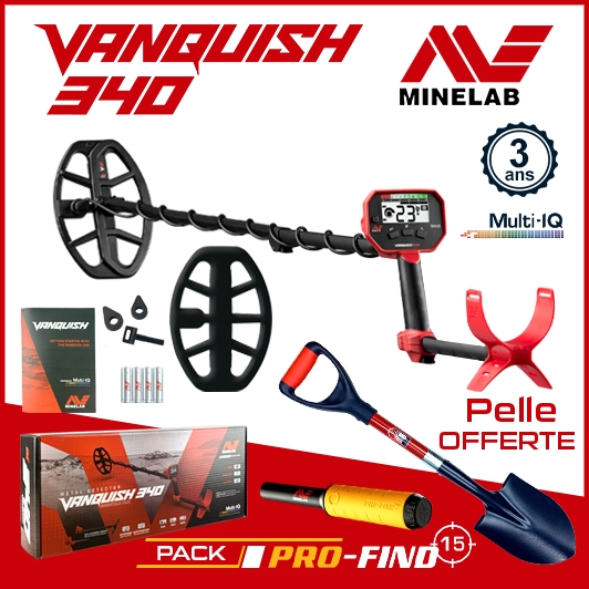 Détecteur Minelab Vanquish 340 avec le Pro-Pointer Profind 15