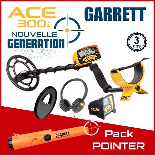 Détecteur de métaux Garrett Ace 300i avec pro-pointer AT