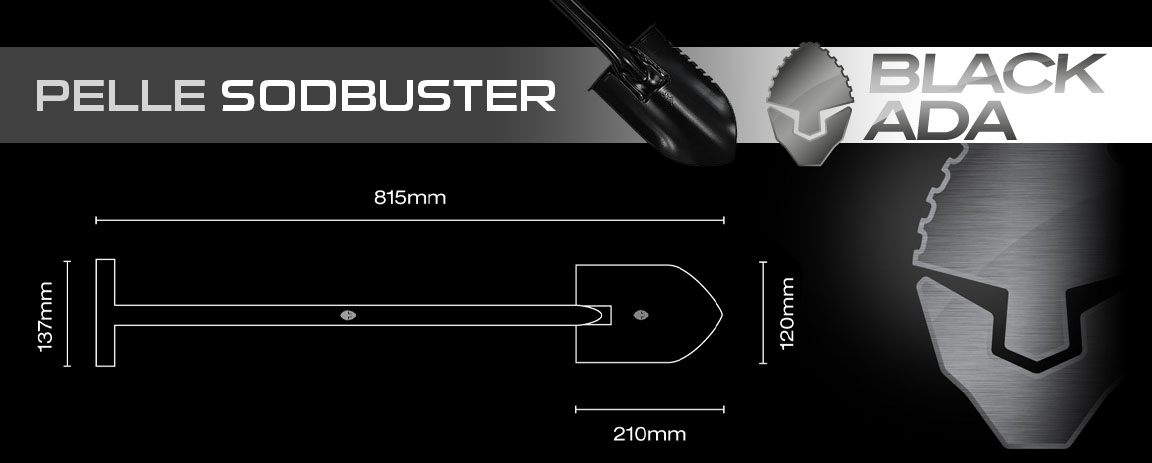Pelle Sodbuster Black Ada pour la detection de loisir