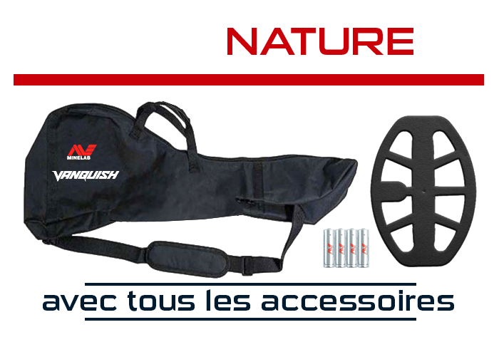 Minelab Vanquish 340 avec Pack Nature comprenant un sac de rangement