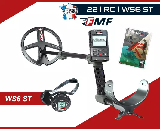 XP Deus 2 avec disque 22FMF et casque sans fil WS6 ST