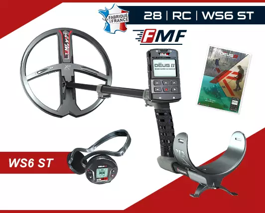 Détecteur XP Deus 2 RC équipé du disque 28FMF et du casque WS6 ST XP Deus 2 RC équipé du disque 28FMF et du casque WS6 ST