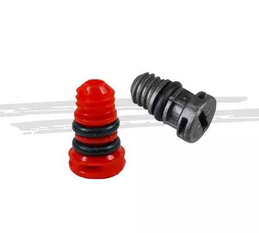 Bouchons rouge et gris pour l'étanchéité de la télécommande du Déus 2 Bouchons rouge et gris pour l'étanchéité de la télécommande du Déus 2
